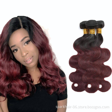 SPARK Wholesale 130% Density Burgundy Red Wigs 1b 99J Human Hair Vigin Brazilian Hair Lace Front Wig For Black Woman